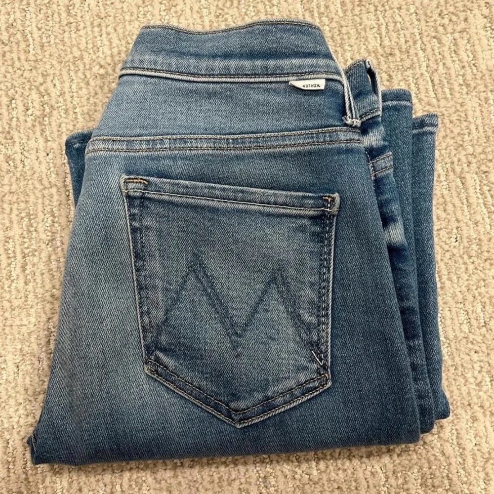 Mother The Weekender Layover Women's Blue Flared Jeans - Picture 11 of 11